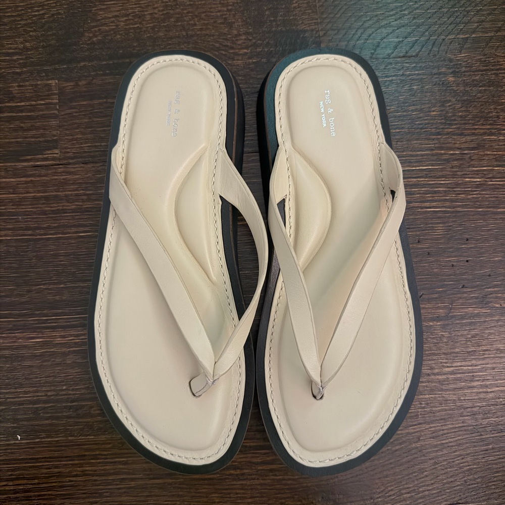 Rag & Bone Cream Leather Sandals